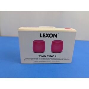Lexon Twin Mino+ Portable Bluetooth Speaker with Microphone Pink 2 Pack LA126